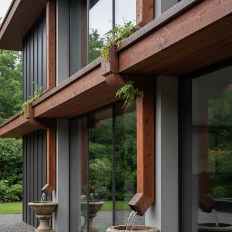 Wood Gutters Installation